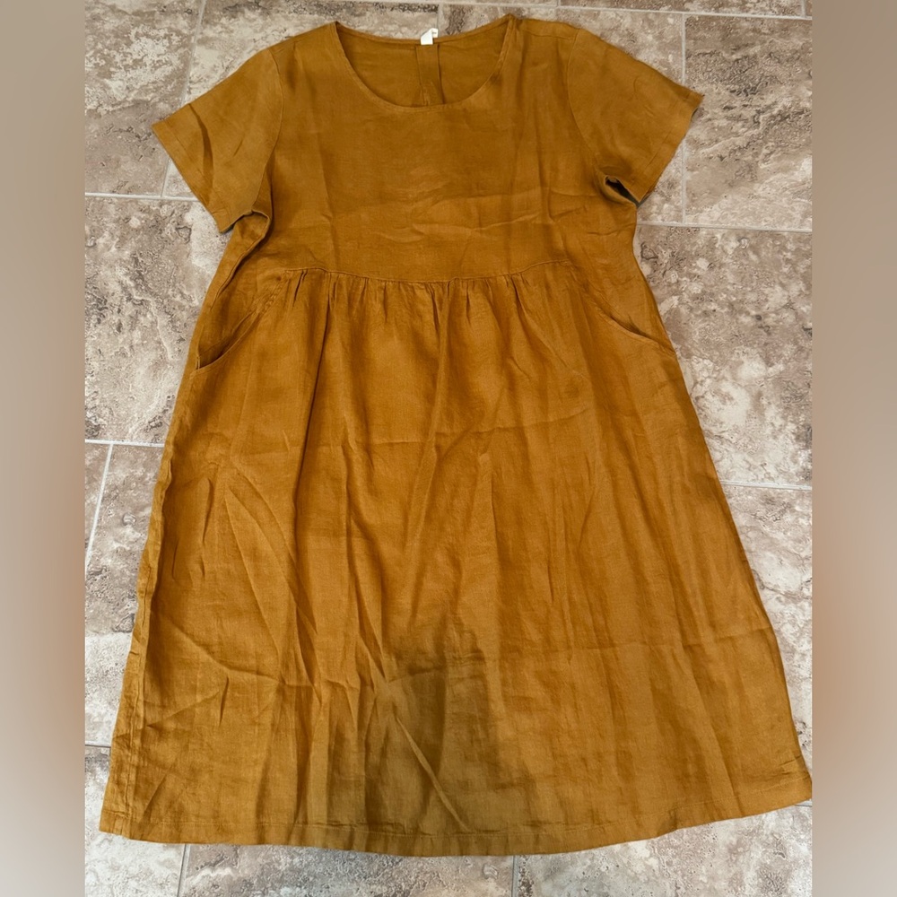 Adult Grace Cove Mustard Dress